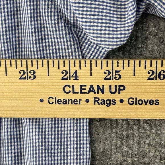 POLO BY RALPH LAUREN Men’s Navy Gingham Long Sleeve Button Down Shirt Size Large - Picture 4 of 5